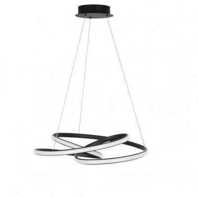 Lustra LED suspendata design modern MENTON negru