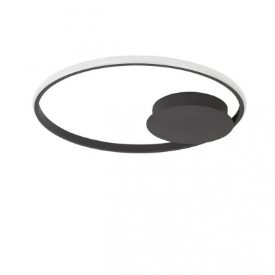 Lustra LED aplicata design modern circular FULINE negru