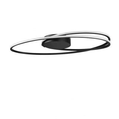 Lustra LED aplicata design modern circular VIARREGIO negru