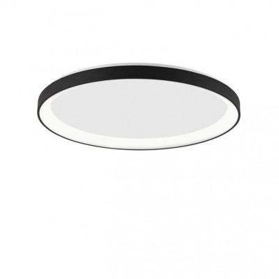 Lustra LED moderna aplicata design slim Ø58cm PERTINO negru