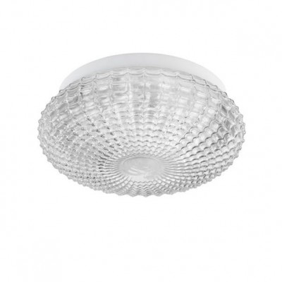 Plafoniera baie moderna Ø30cm IP44 Clam sticla clara