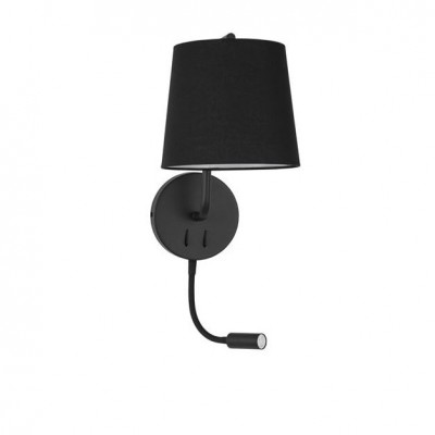 Aplica de perete moderna cu reader LED Sage neagra