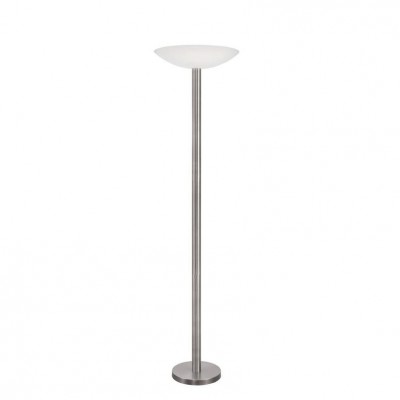 Lampadar LED / Lampa de podea moderna Rocco nickel/alb