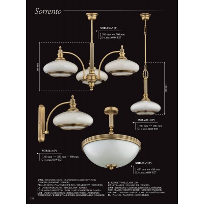 Candelabru 3 brate elegant design clasic Sorrento