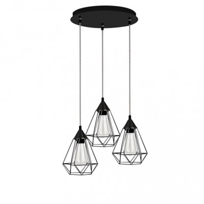 Lustra design modern minimalist Paolo 3L neagra