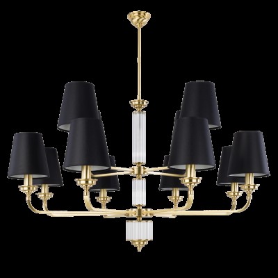 Candelabru 12 brate modern realizat manual Verde