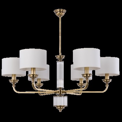 Candelabru 6 brate modern realizat manual Verde