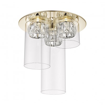 Lustra LED aplicata design modern GEM auriu