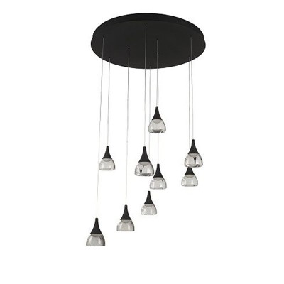 Lustra cu pendule LED design modern Dalmatia 9 Black