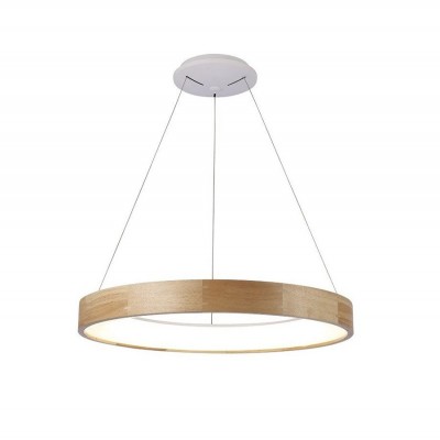 Lustra LED moderna design lemn natural Ø45cm Silvam