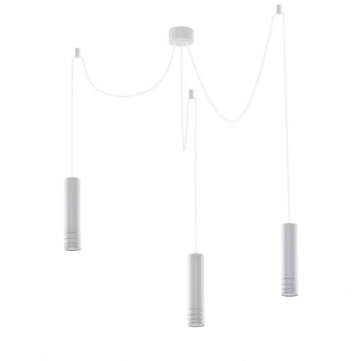 Lustra cu pendule design modern Locus 3 alba