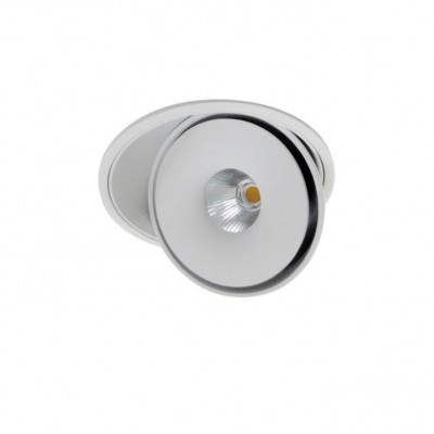 Spot LED incastrabil directionabil de tavan/plafon BOSTON 1 ROUND alb