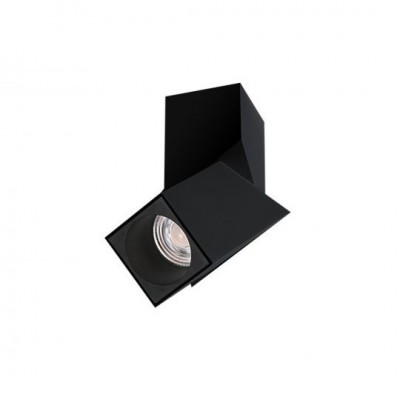 Spot LED aplicat directionabil design modern Santos Square negru