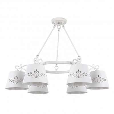 Candelabru cu 6 brate design clasic ANNA alb mat