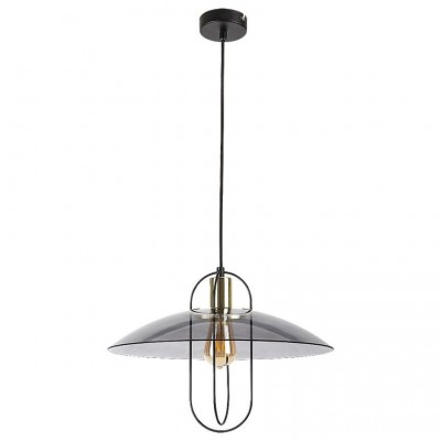 Pendul design industrial metalic negru/fumuriu VIDA