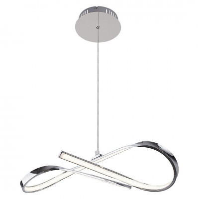 Lustra suspendata LED metal cromat Aniela