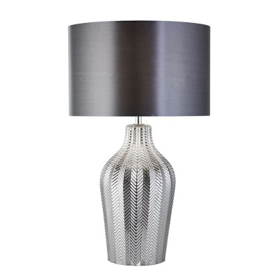 Veioza / Lampa eleganta stil modern Chevron gri/fumurie