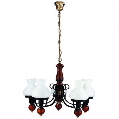 Candelabru rustic 5 brate, diam.64cm, Petronel