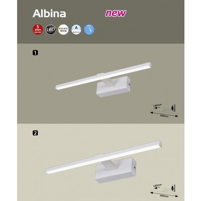 Aplica de perete LED pentru oglinda baie Albina