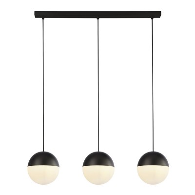 Lustra cu 3 pendule design modern Endor, negru