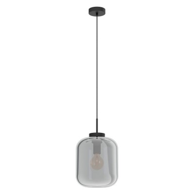 Lustra, Pendul din sticla negru-transparent BULCIAGO 25cm