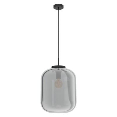 Lustra, Pendul din sticla negru-transparent BULCIAGO 35cm