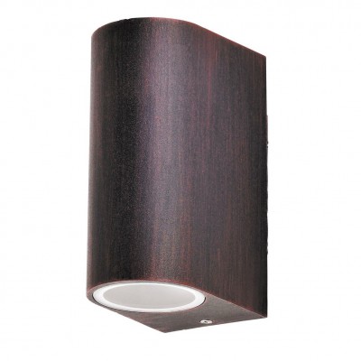 Aplica dubla pentru iluminat exterior finisaj antique brown, IP44 Chile