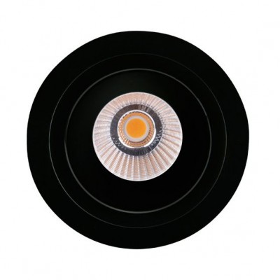 Spot LED directionabil, incastrabil tavan fals / plafon IP32 HIDEN negru