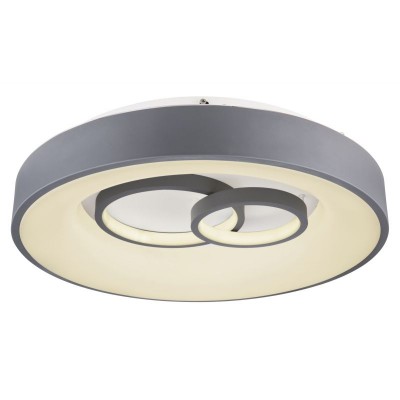 Plafoniera LED dimabila cu telecomanda design modern MAVY alb/gri