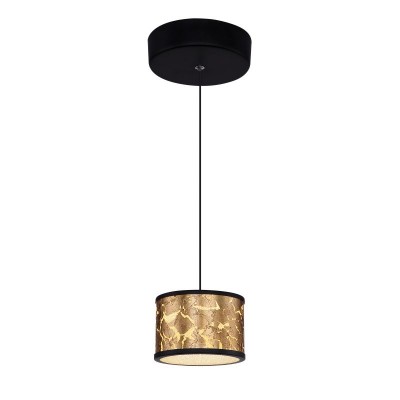 Lustra, pendul LED design modern POTTI negru, auriu