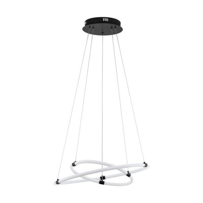 Lustra suspendata LED design modern BANDERILLAS alb, negru