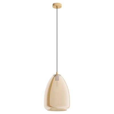 Pendul design modern ALOBRASE chihlimbar, diametru 30cm