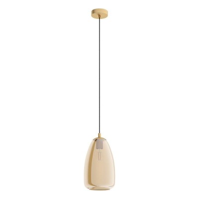 Pendul design modern ALOBRASE chihlimbar, diametru 20cm