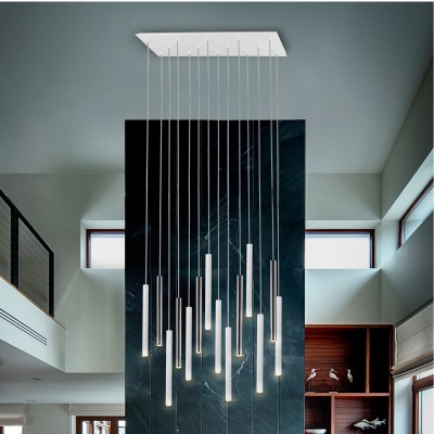 Lustra LED dimabila design modern Varas alb/crom