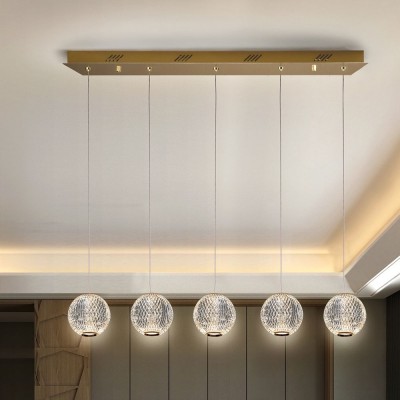 Lustra cu 5 pendule LED design modern Austral