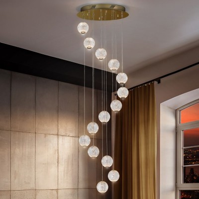 Lustra casa scarii cu 14 pendule LED design modern Austral