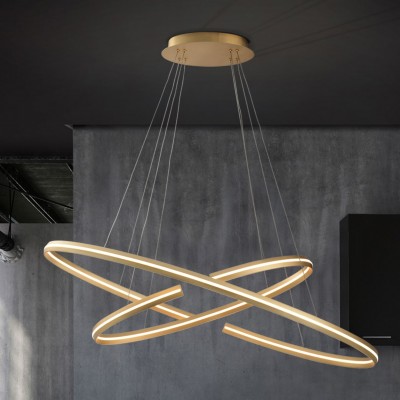 Lustra LED suspendata design ultra-modern, DIMABILA prin BLUETOOTH Elipse