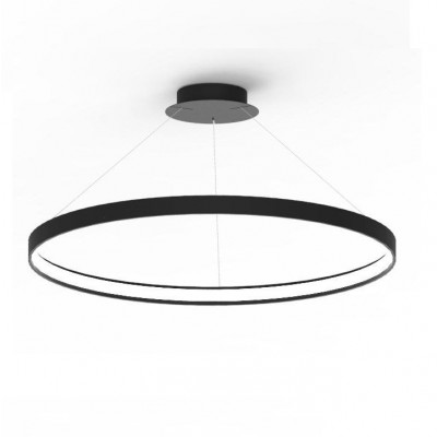 Lustra LED suspendata design modern circular CIRCLE 78, negru