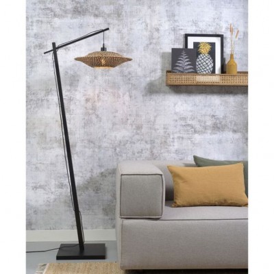 Lampadar din bambus Bali S negru, 44cm