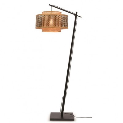 Lampadar eco din bambus Bhutan L negru, 50cm