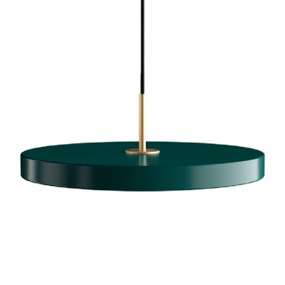 Lustra LED design scandinav Asteria medium - forest green/ auriu