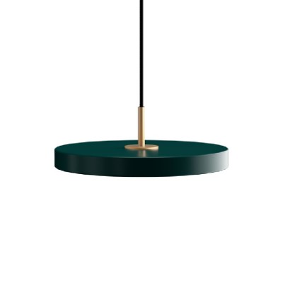 Lustra LED design scandinav Asteria mini - forest green/ auriu