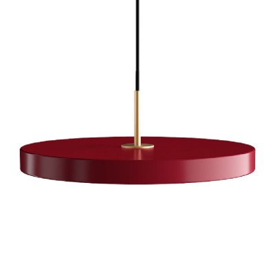 Lustra LED design scandinav Asteria medium - ruby red/ auriu