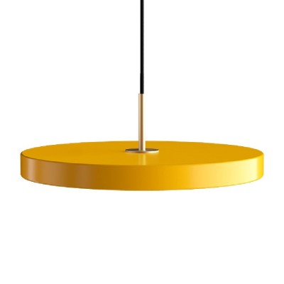 Lustra LED design scandinav Asteria medium - saffron yellow/ auriu