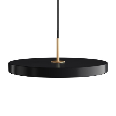 Lustra LED design scandinav Asteria medium - black/ auriu