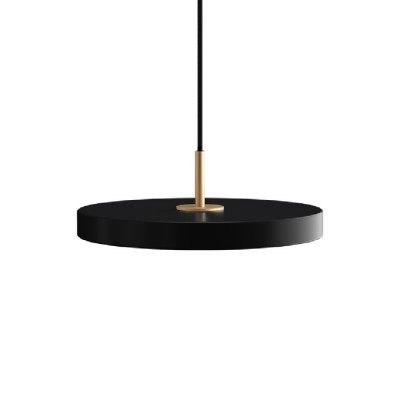 Lustra LED design scandinav Asteria mini - black/ auriu