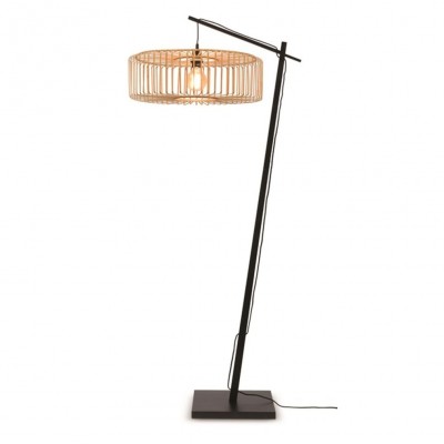 Lampadar eco din bambus Bromo L negru/ natur, 60x18cm