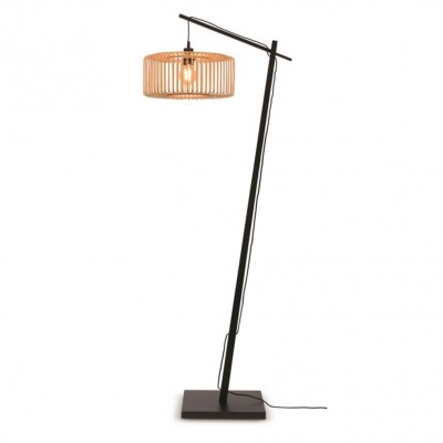 Lampadar eco din bambus Bromo S negru/ natur, 40x18cm