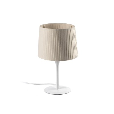 Veioza / Lampa de masa moderna design elegant SAMBA mini alb/bej