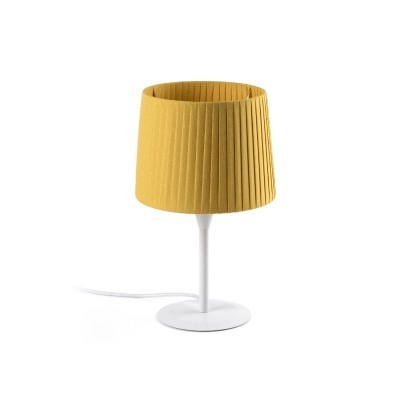 Veioza / Lampa de masa moderna design elegant SAMBA mini alb/galben